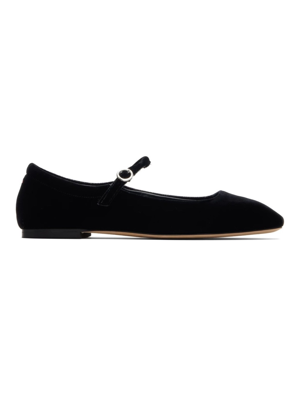 Aeyde Black Uma Velvet Mary-Jane Flats